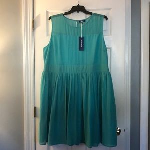 Vintage ASOS Curve Aqua Fit and Flare Dress